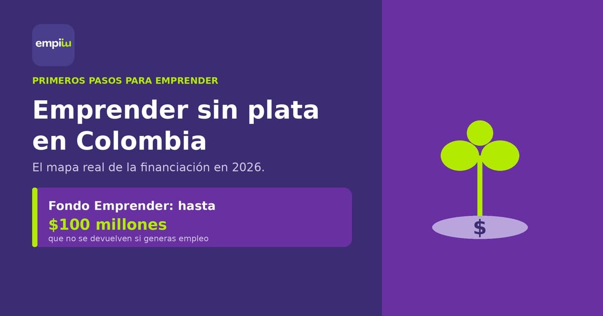 Emprendedor colombiano busca fuentes de financiación para empezar sin capital propio
