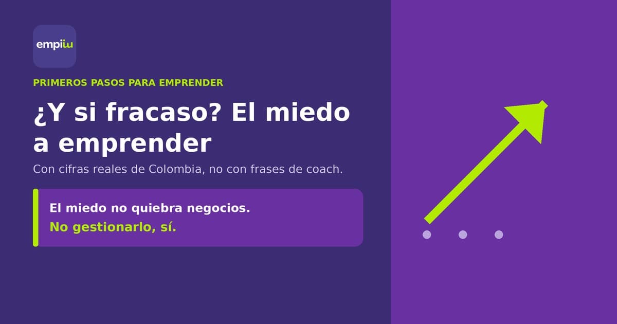 Emprendedor colombiano enfrenta el miedo a emprender antes de empezar su negocio
